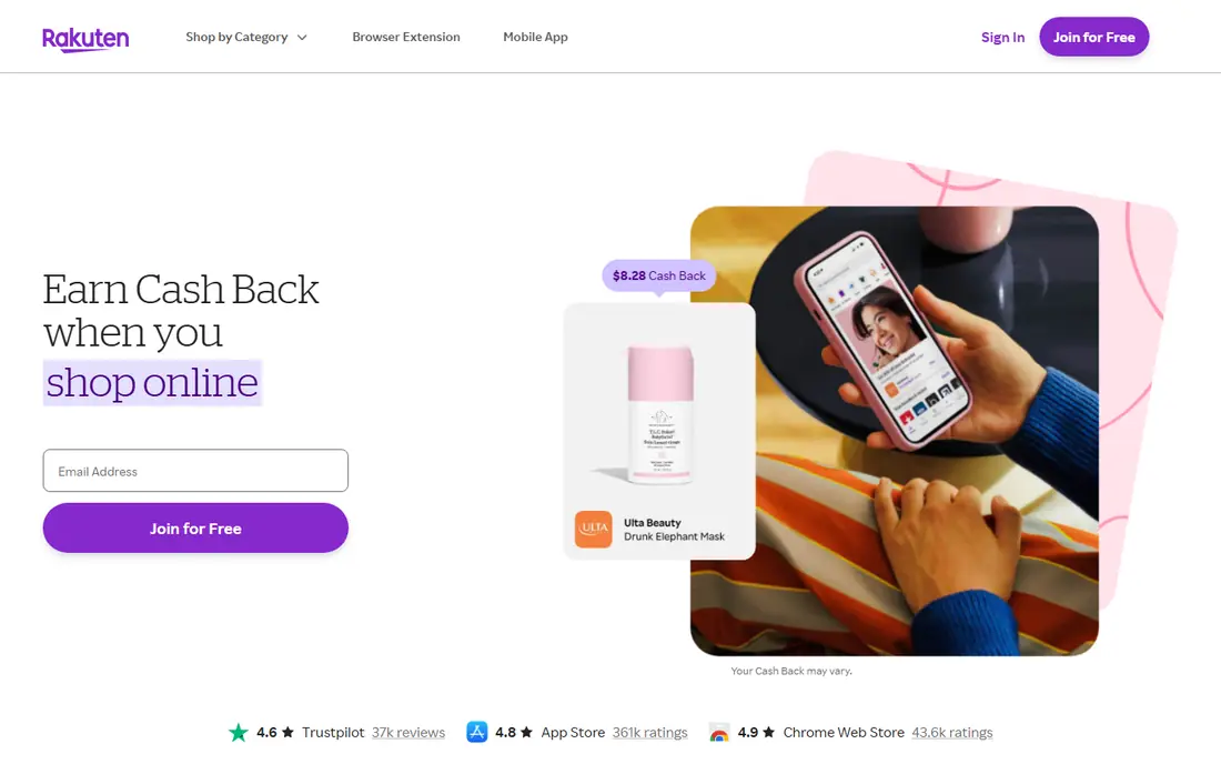 Rakuten website