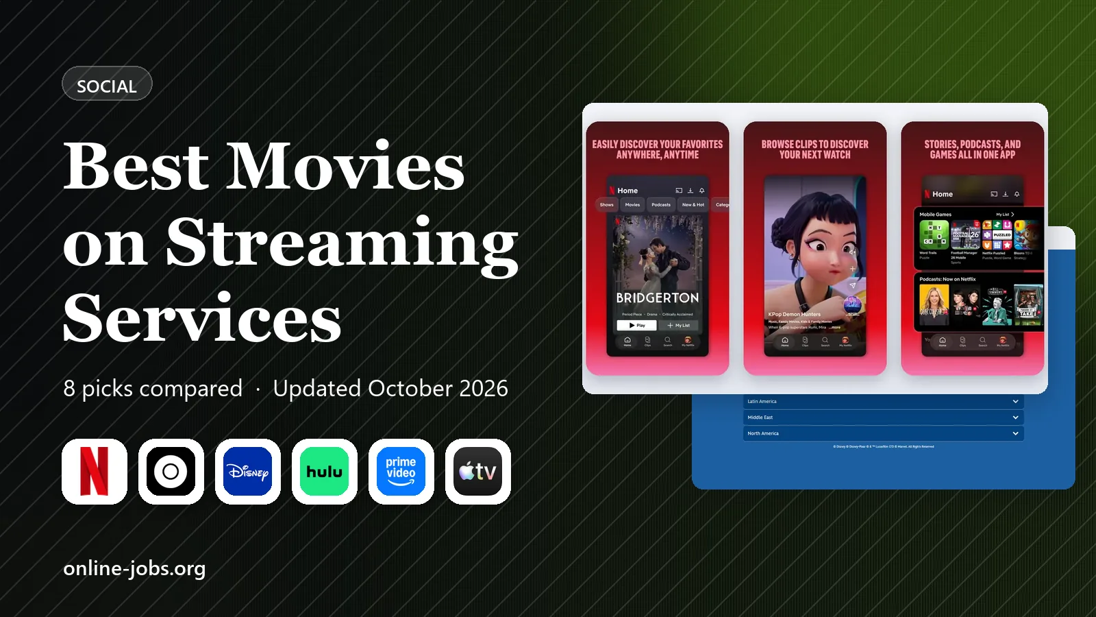 Best Movies on Streaming Services in 2026: 8 Services Compared