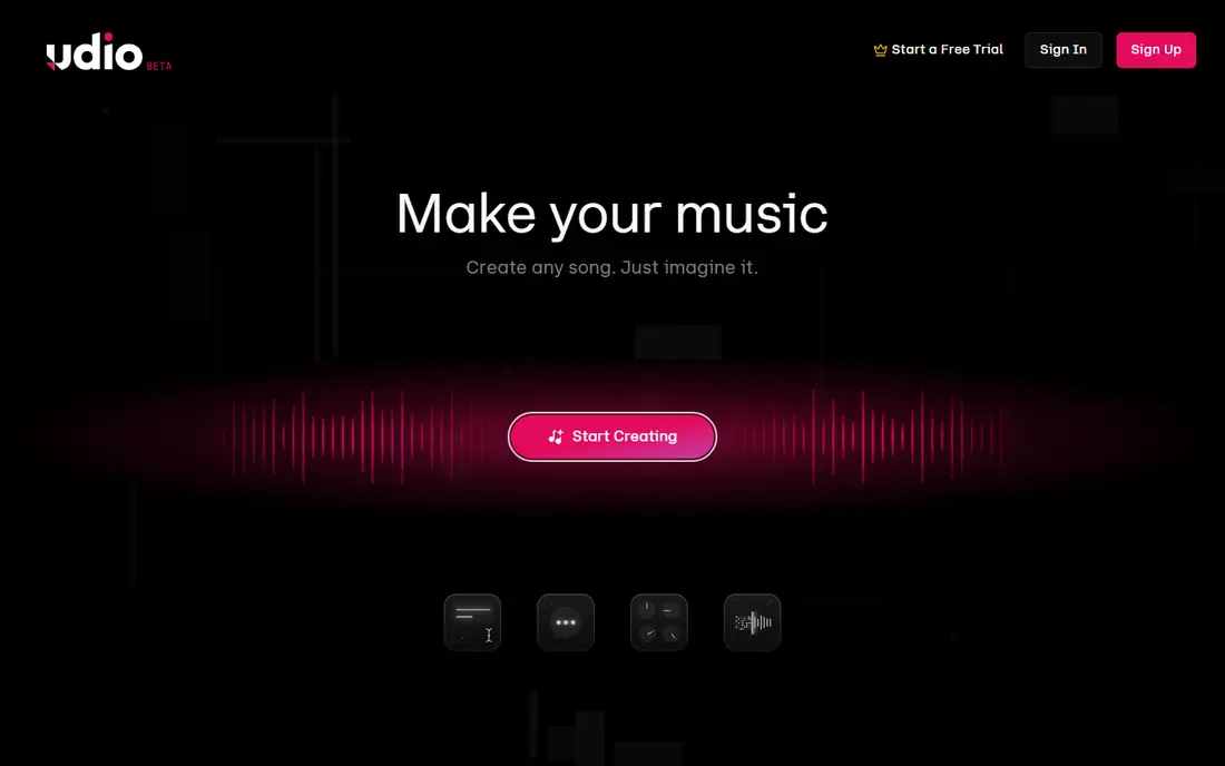 Udio website