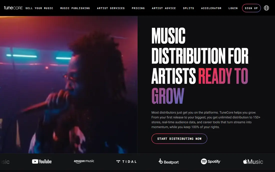TuneCore website