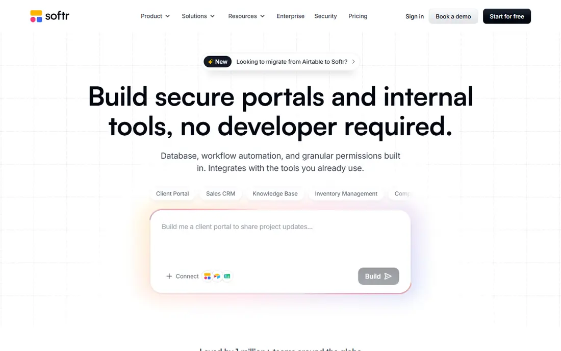 Softr website