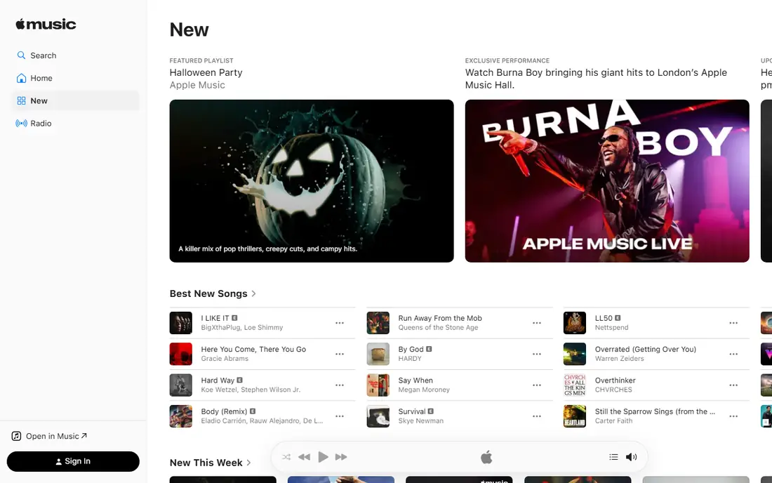 Apple Music website