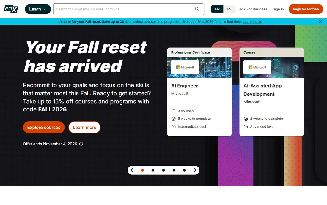 edX website