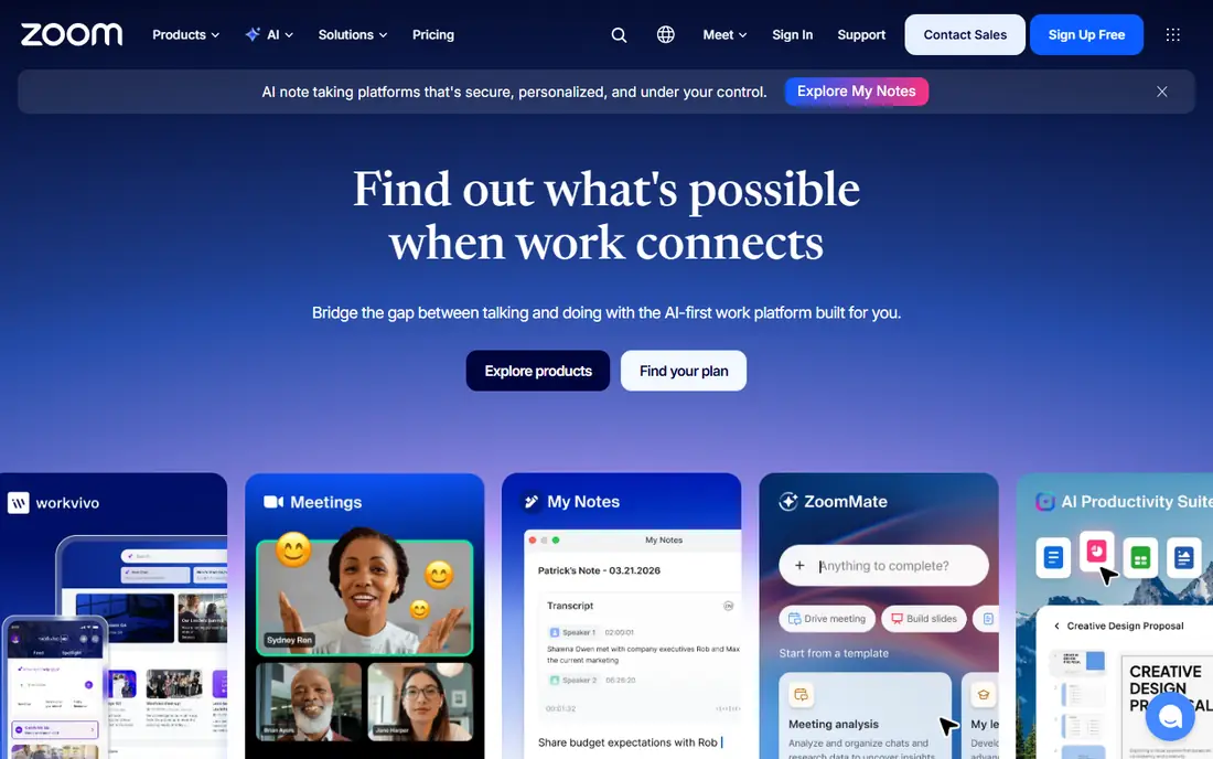 Zoom website