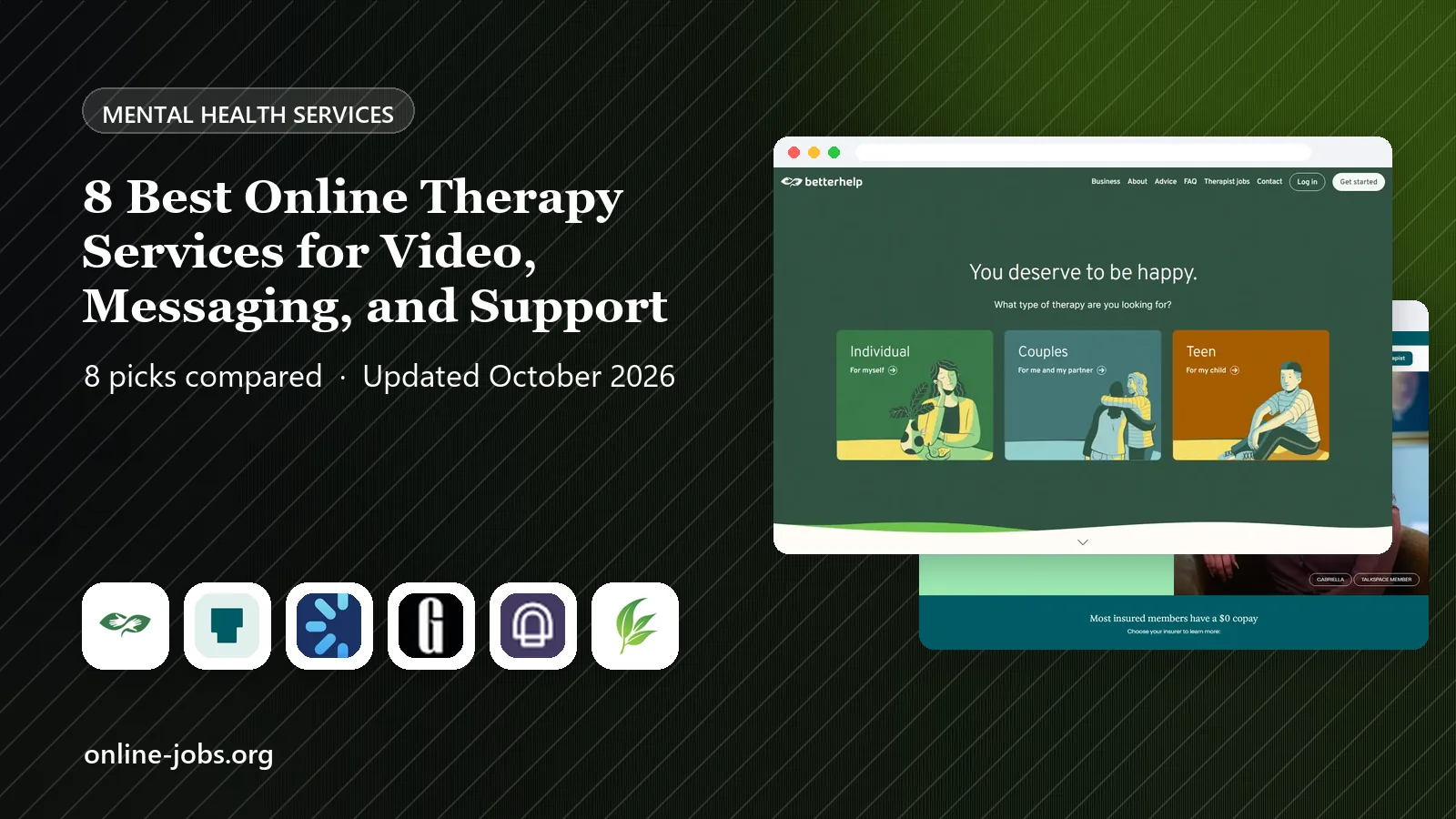 8 Best Online Therapy Services for Video, Messaging, and Support