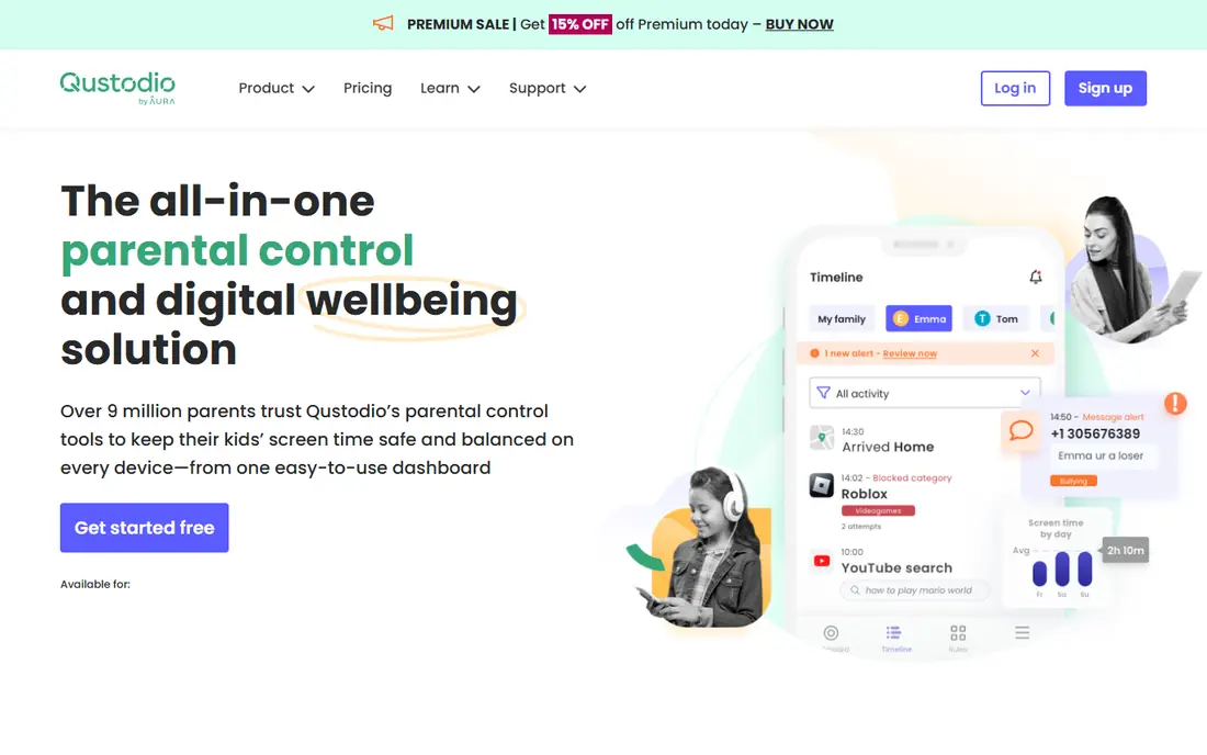 Qustodio website