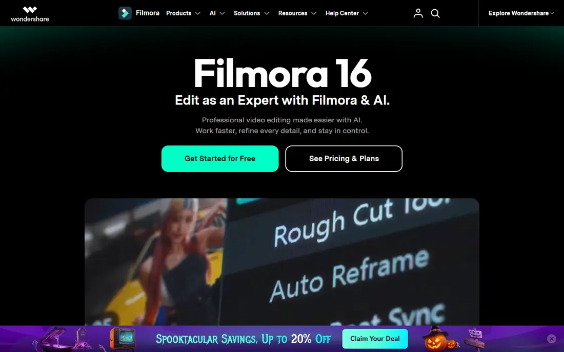 Filmora website