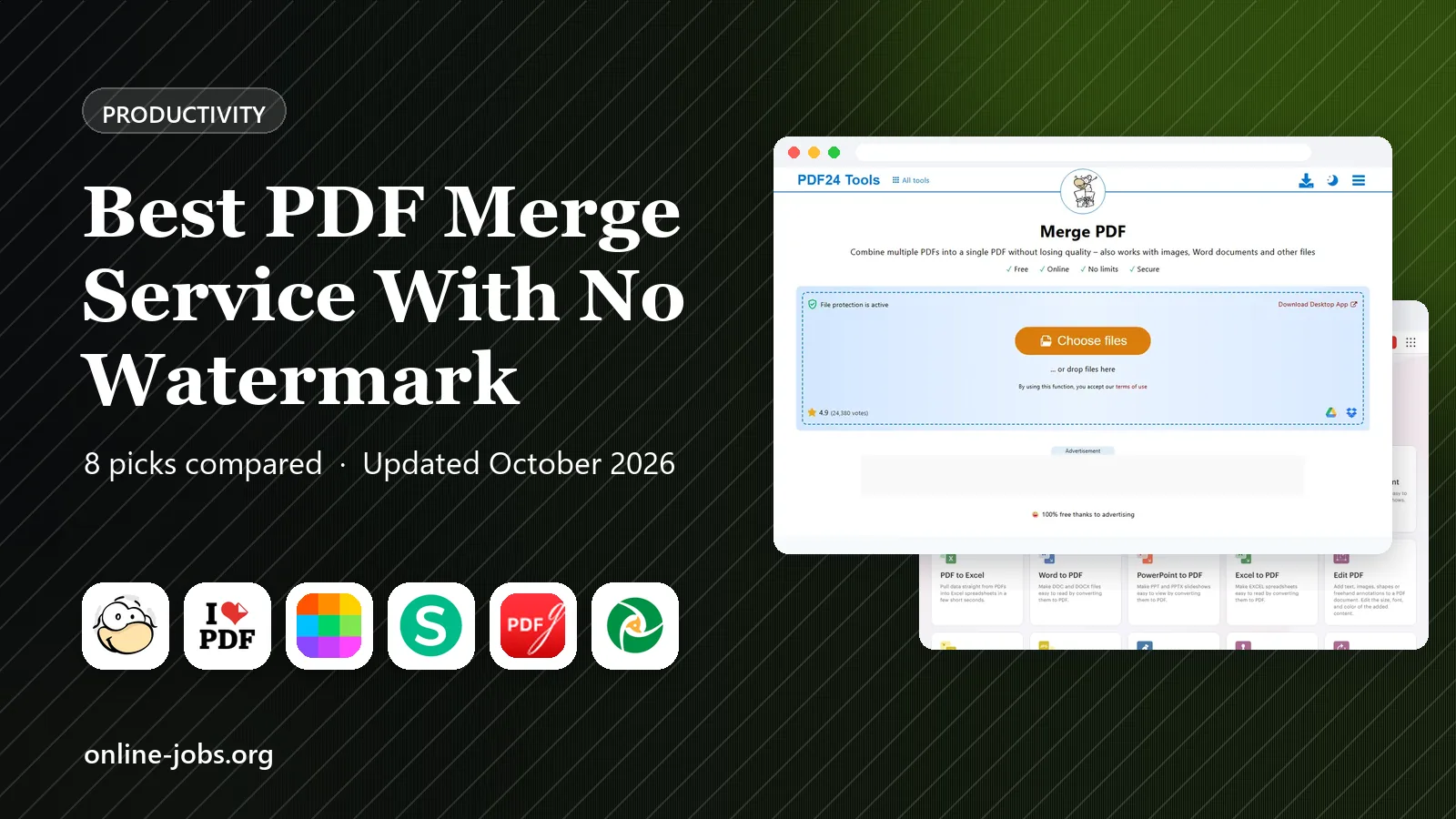 Best PDF Merge Service With No Watermark in 2026: 8 Services Compared