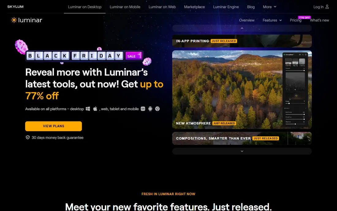 Luminar Neo website