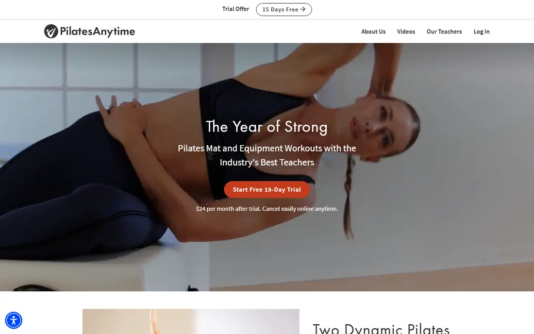 Pilates Anytime website