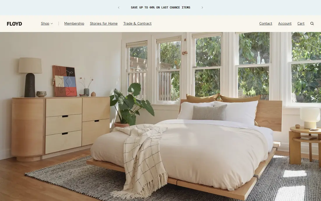 Floyd Platform Bed website