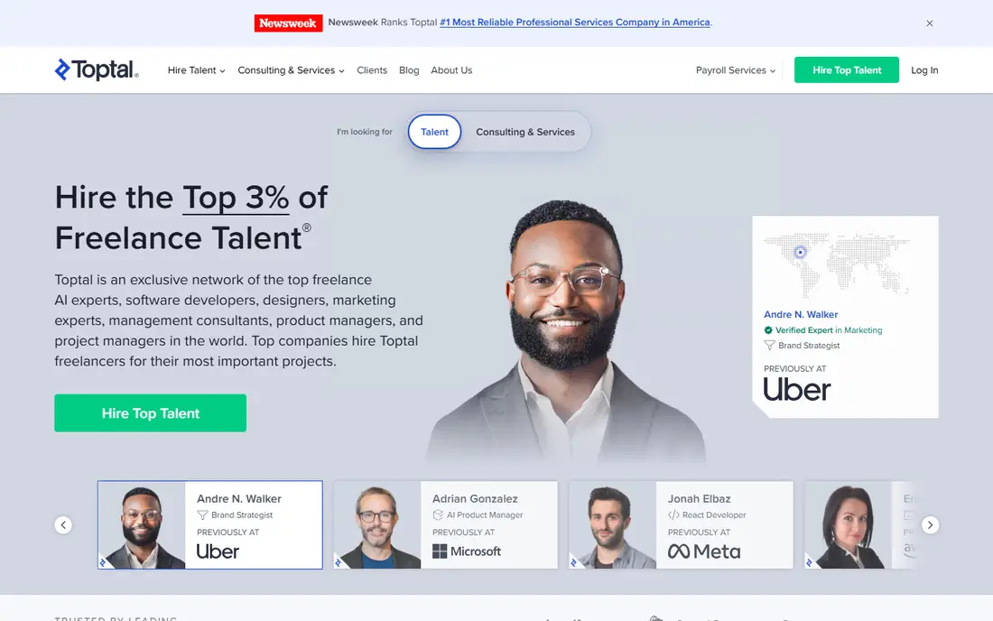Toptal website