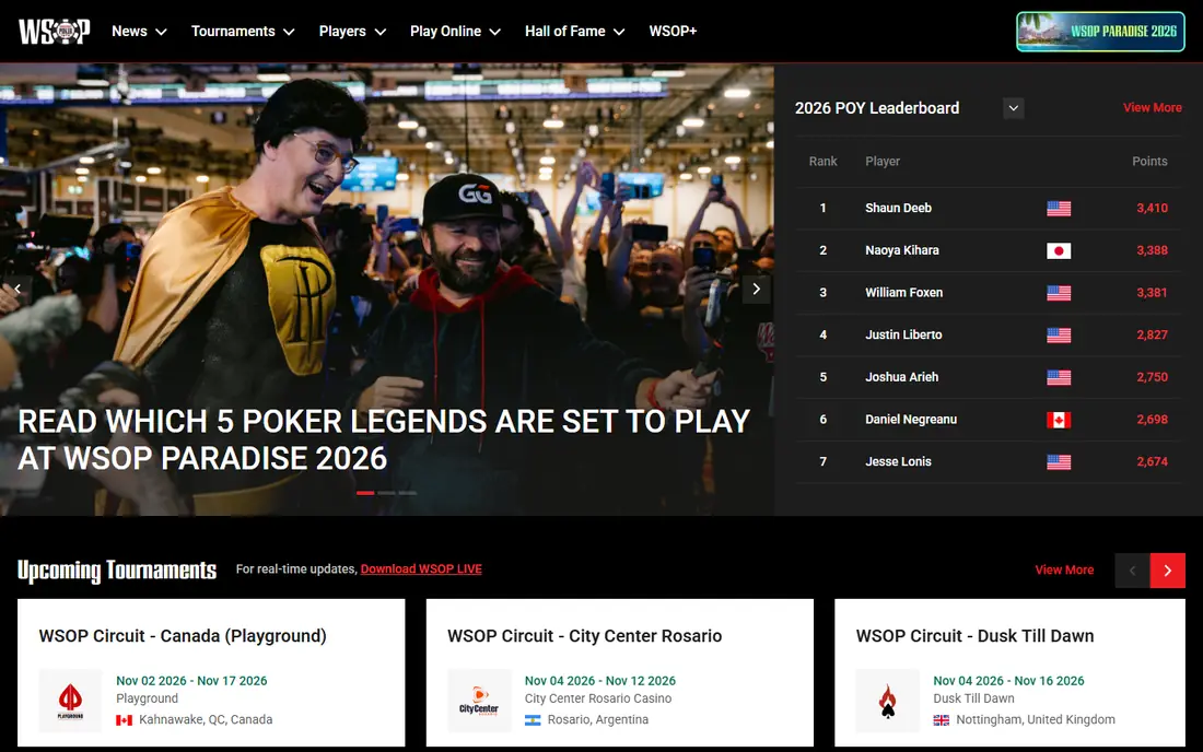 WSOP website