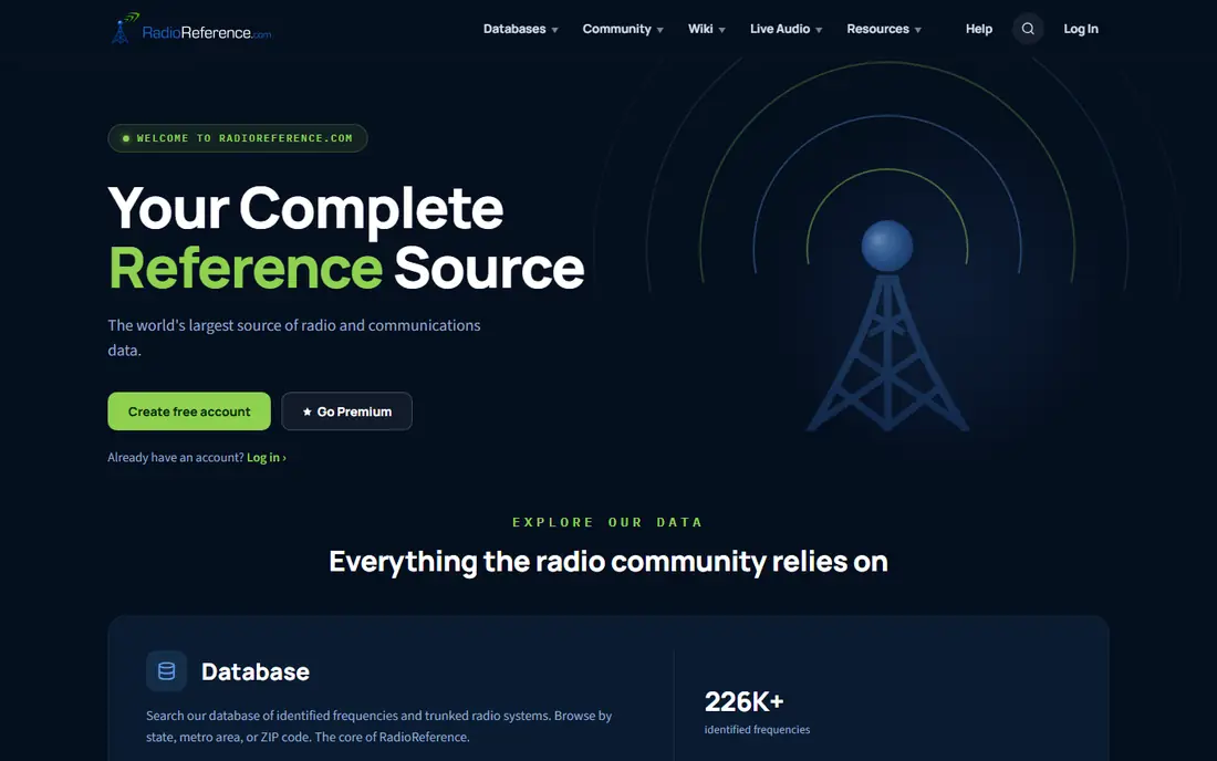 RadioReference website