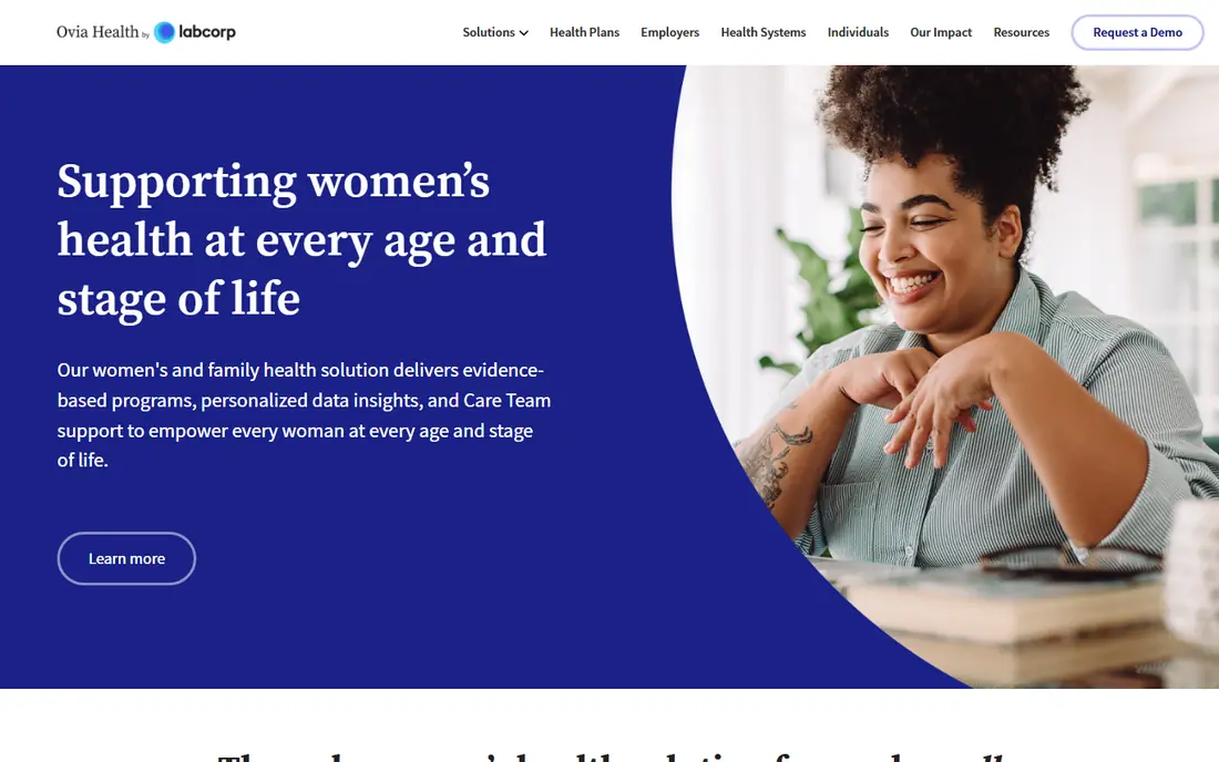 Ovia Pregnancy website