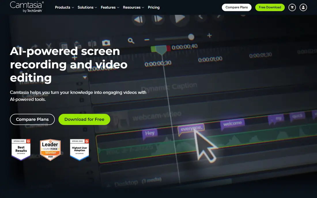 Camtasia website