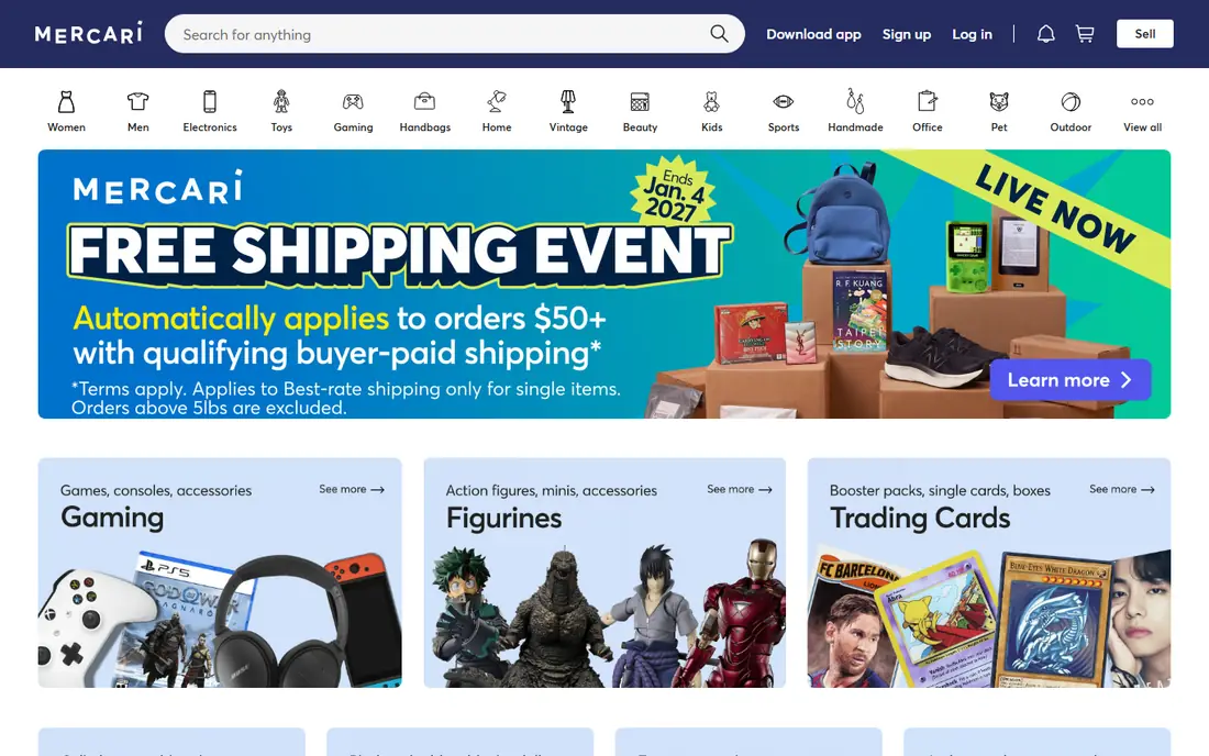 Mercari website