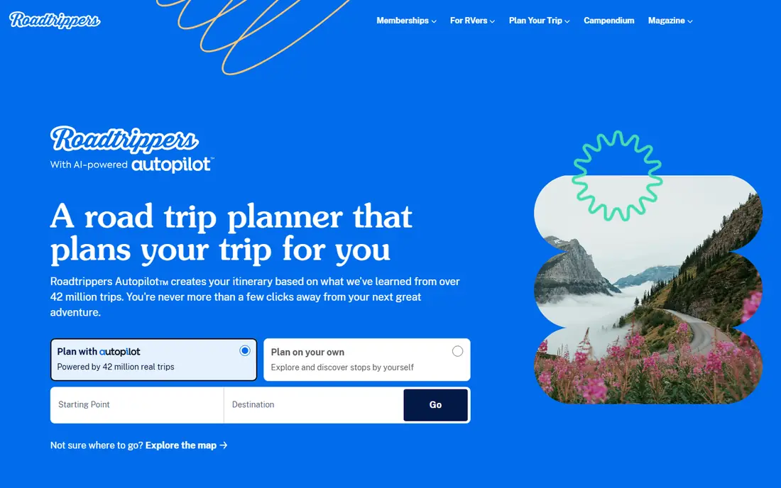 Roadtrippers website