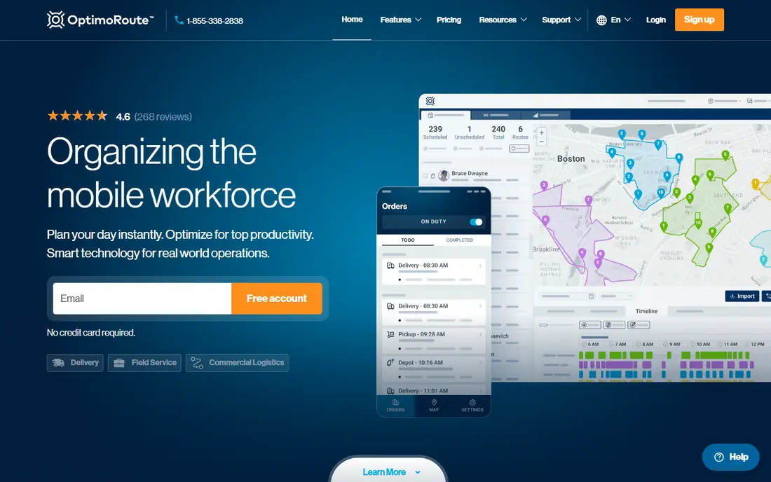 OptimoRoute website