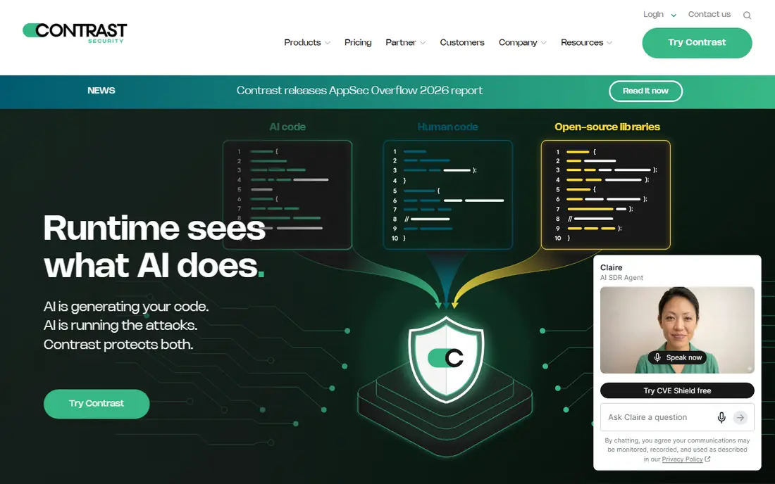 Contrast Security website