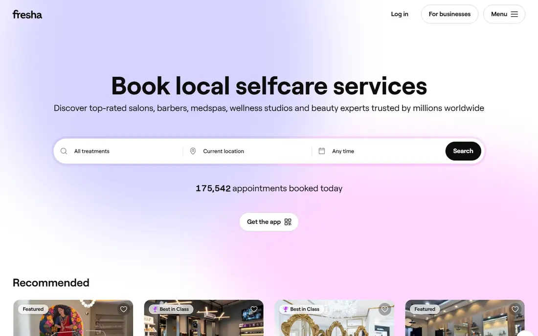 Fresha website