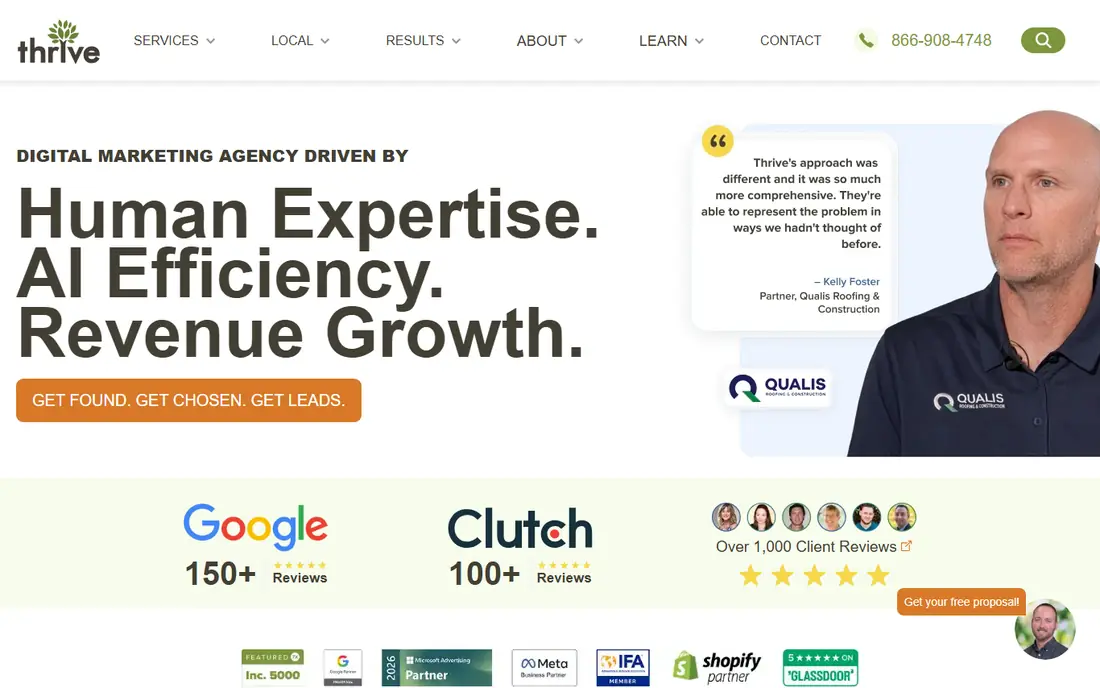 Thrive Internet Marketing Agency website