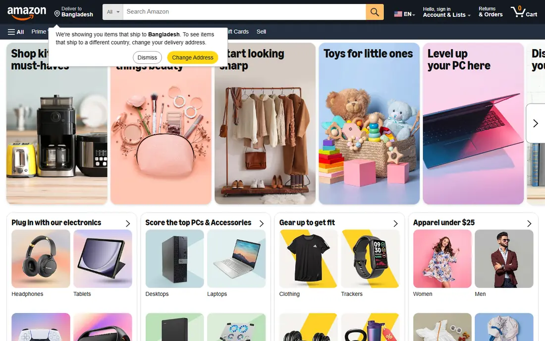 Amazon Shopping website