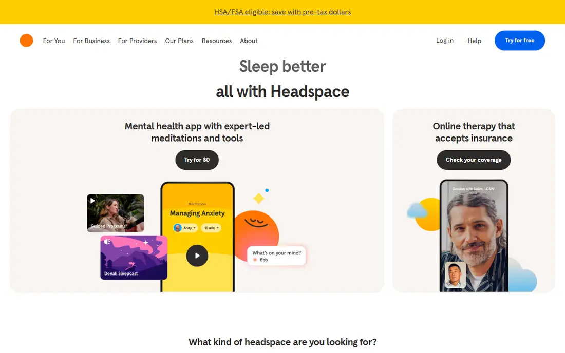 Headspace website