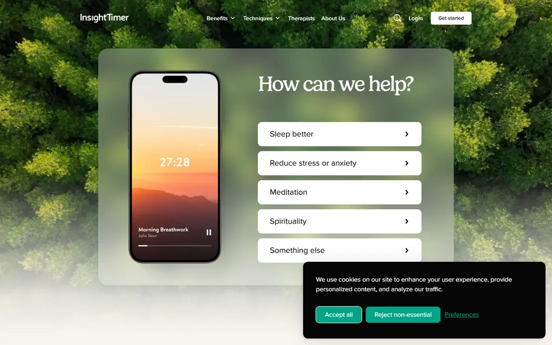 Insight Timer website