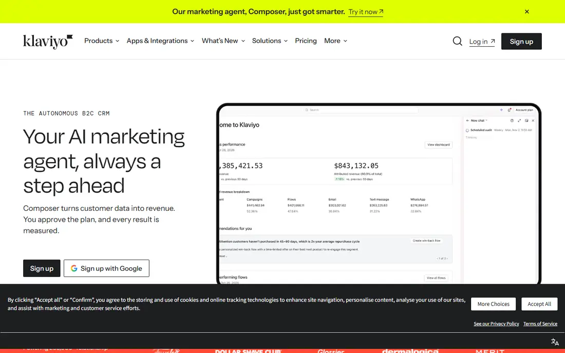 Klaviyo website
