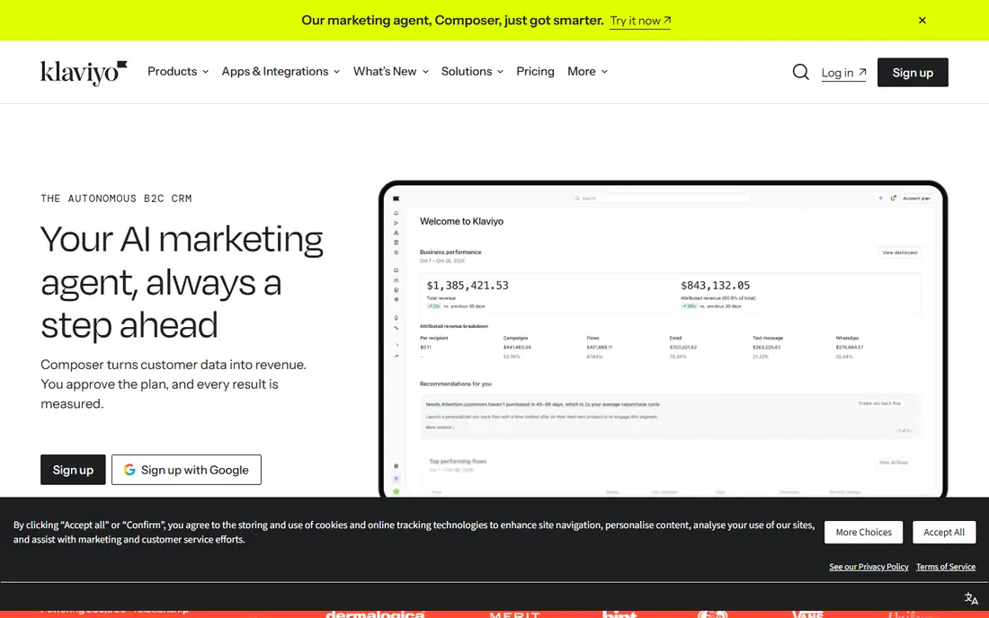 Klaviyo website