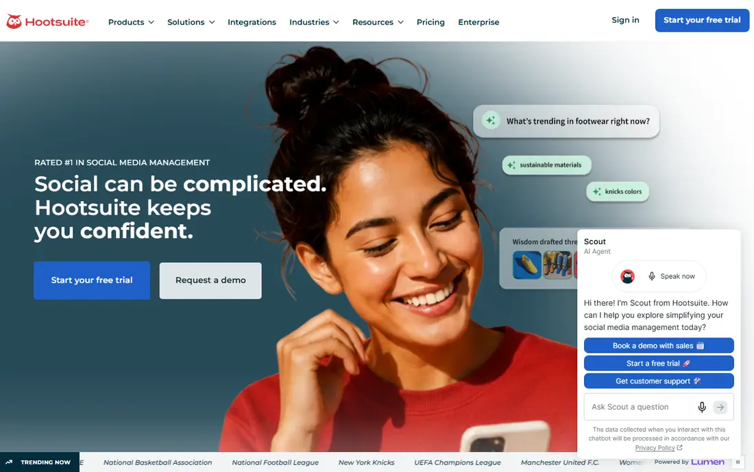 Hootsuite website