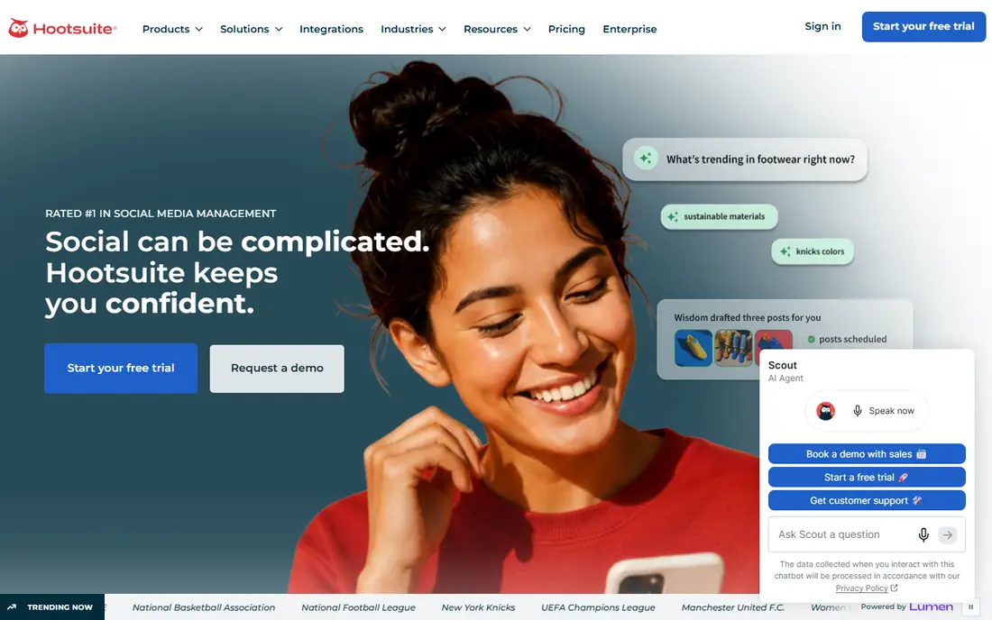 Hootsuite website
