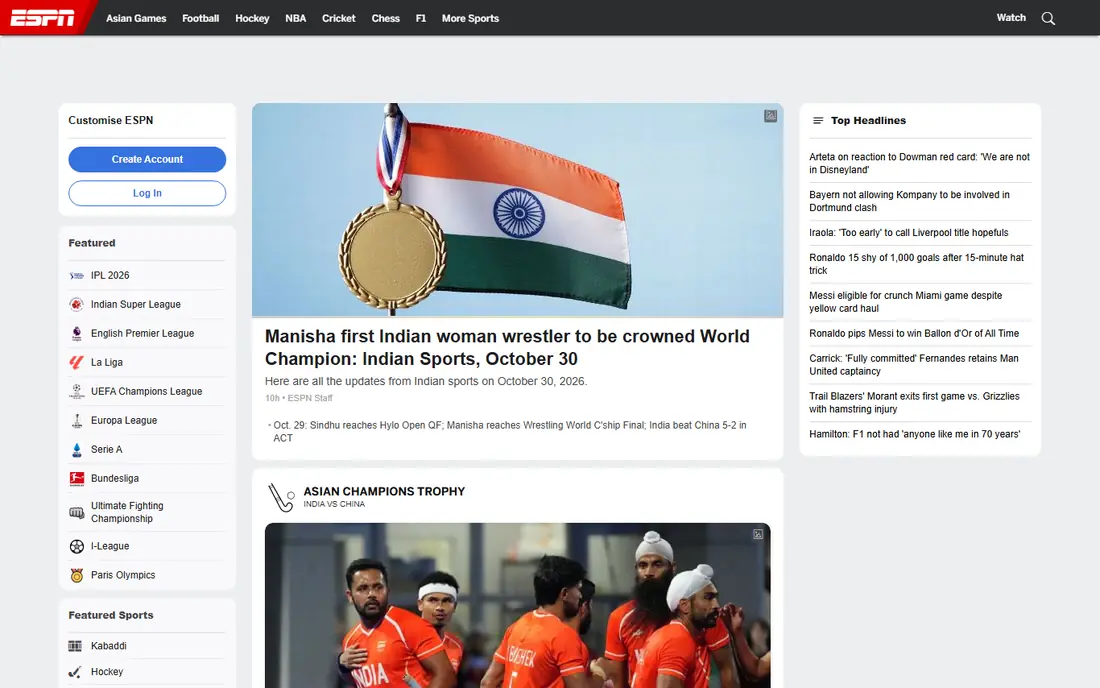 ESPN website