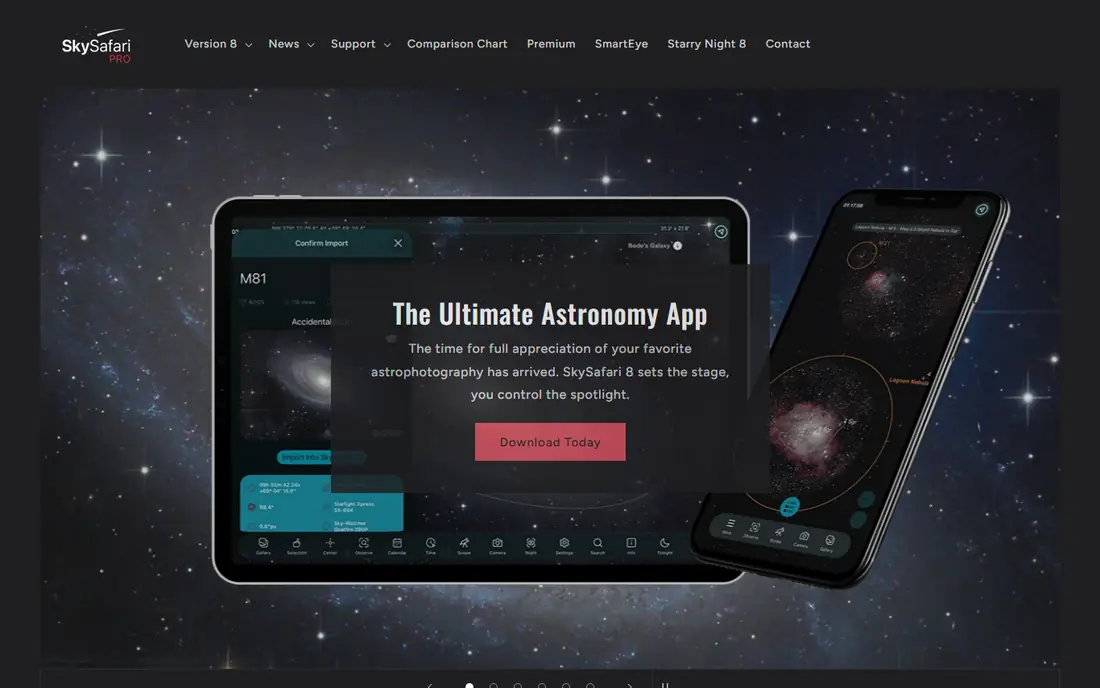 SkySafari website