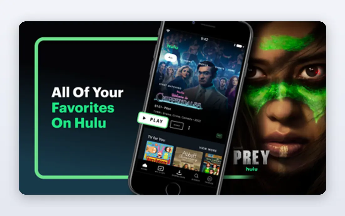 Hulu + Live TV app screenshots