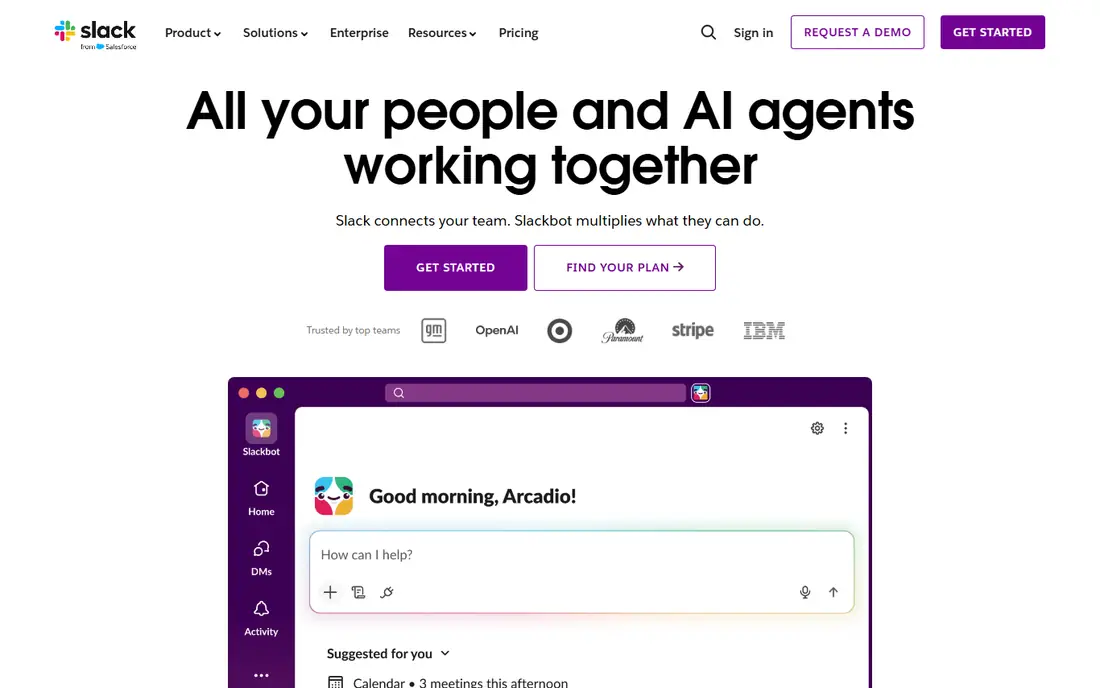 Slack website