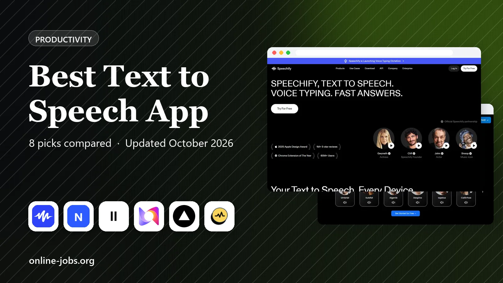 Best Text to Speech App in 2026: 8 Apps Compared