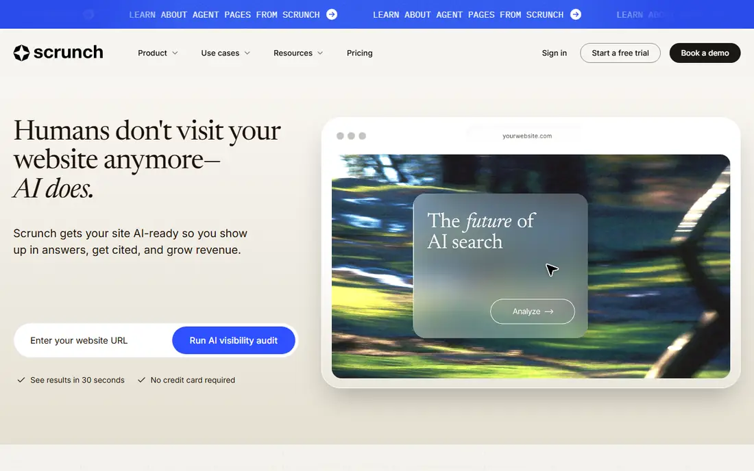 Scrunch AI website