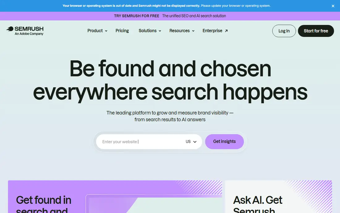 Semrush website