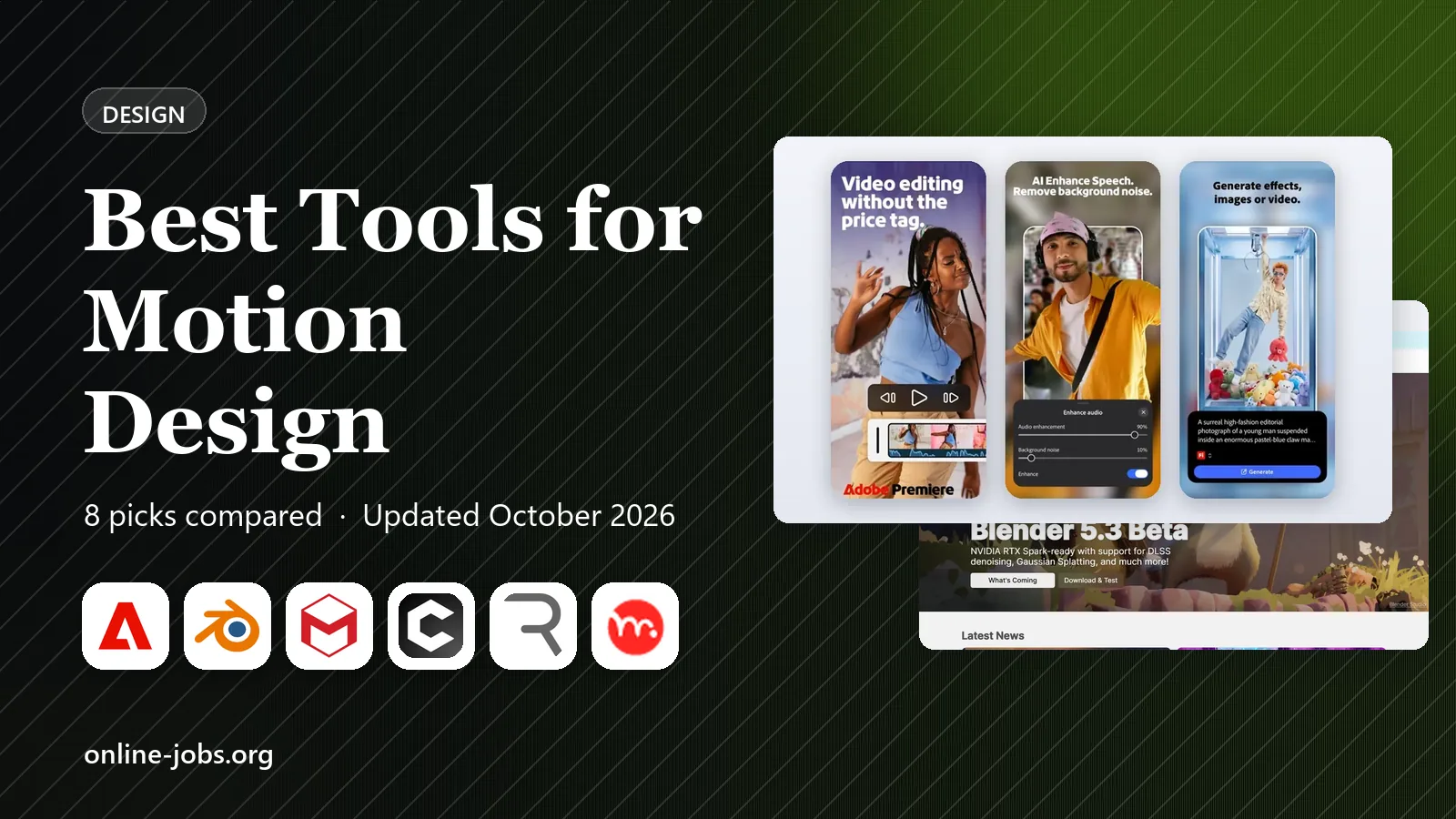 Best Tools for Motion Design in 2026: 8 Tools Compared