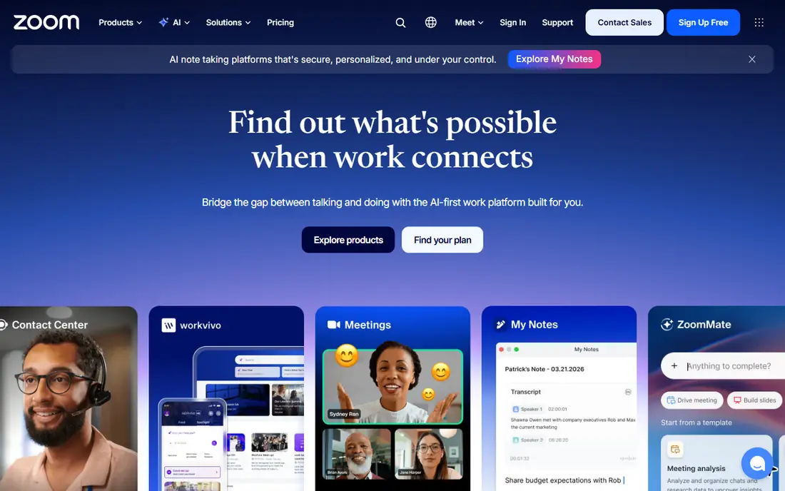 Zoom website