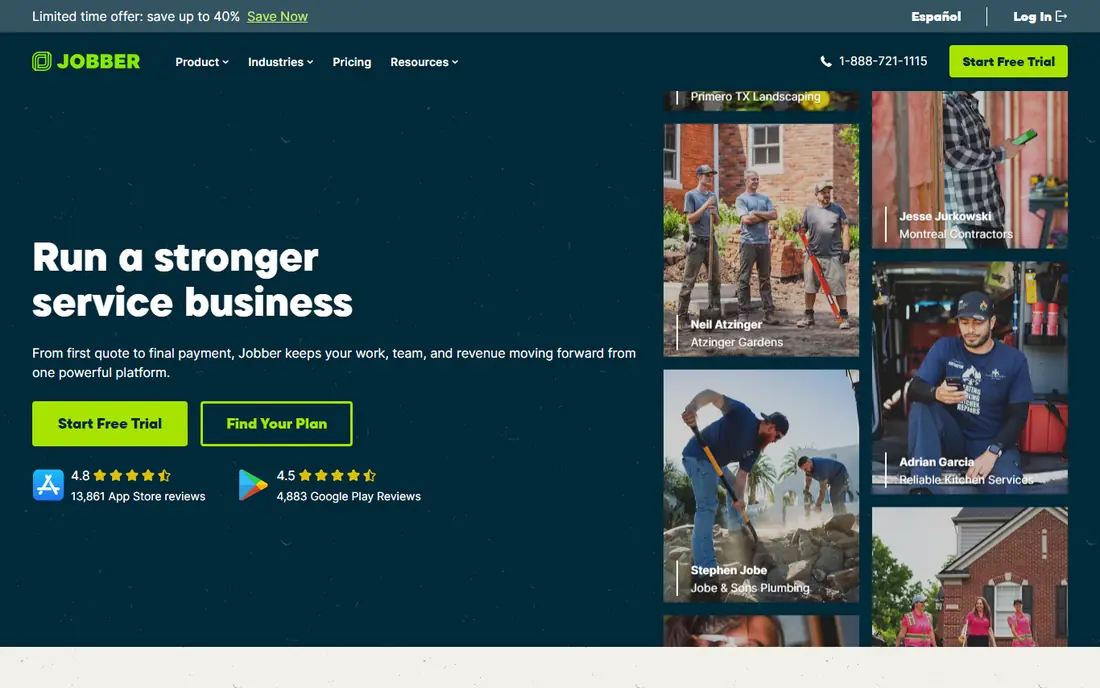 Jobber website