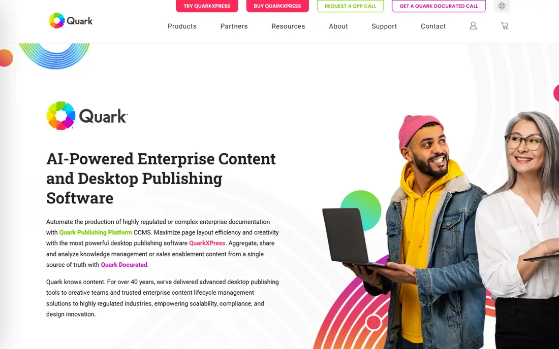 QuarkXPress website