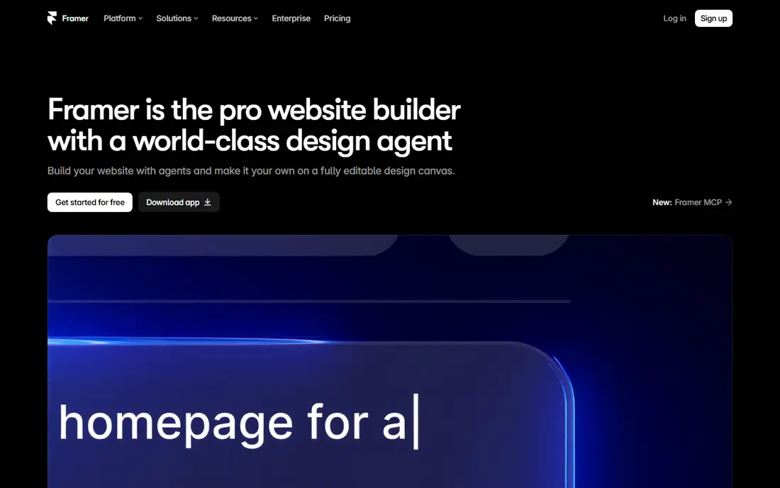 Framer website
