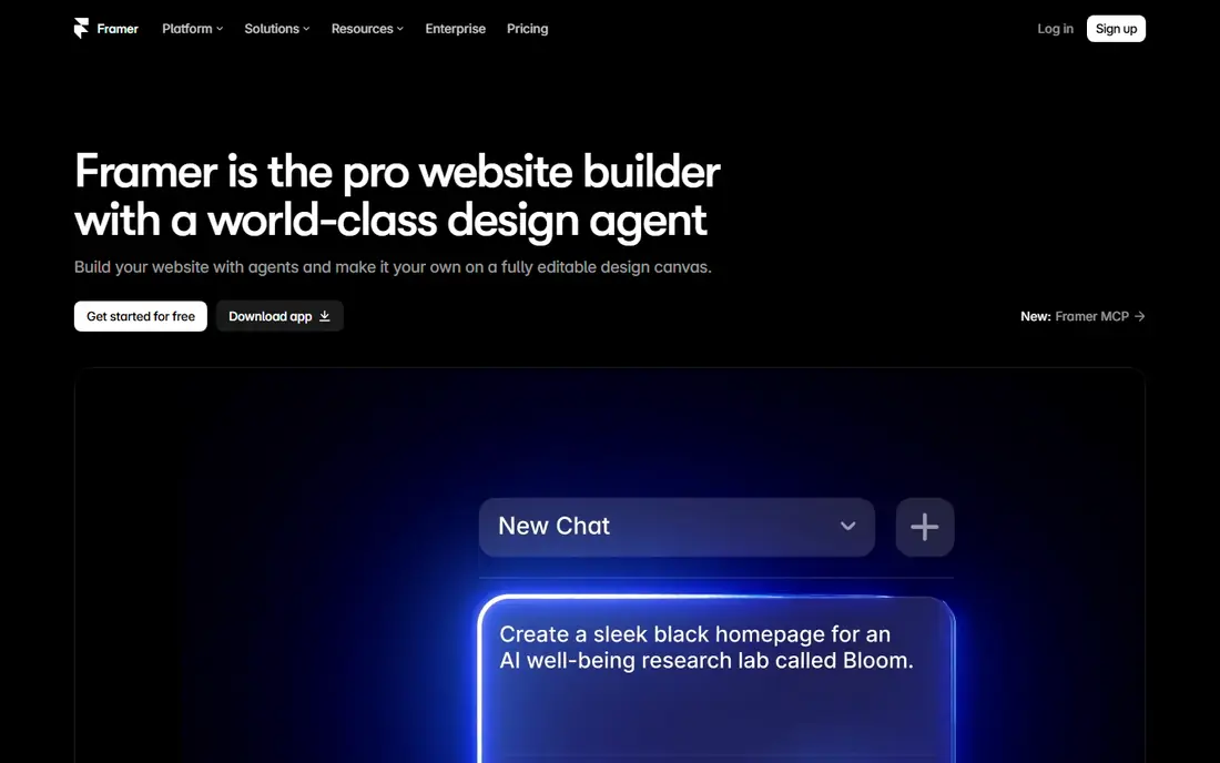 Framer website