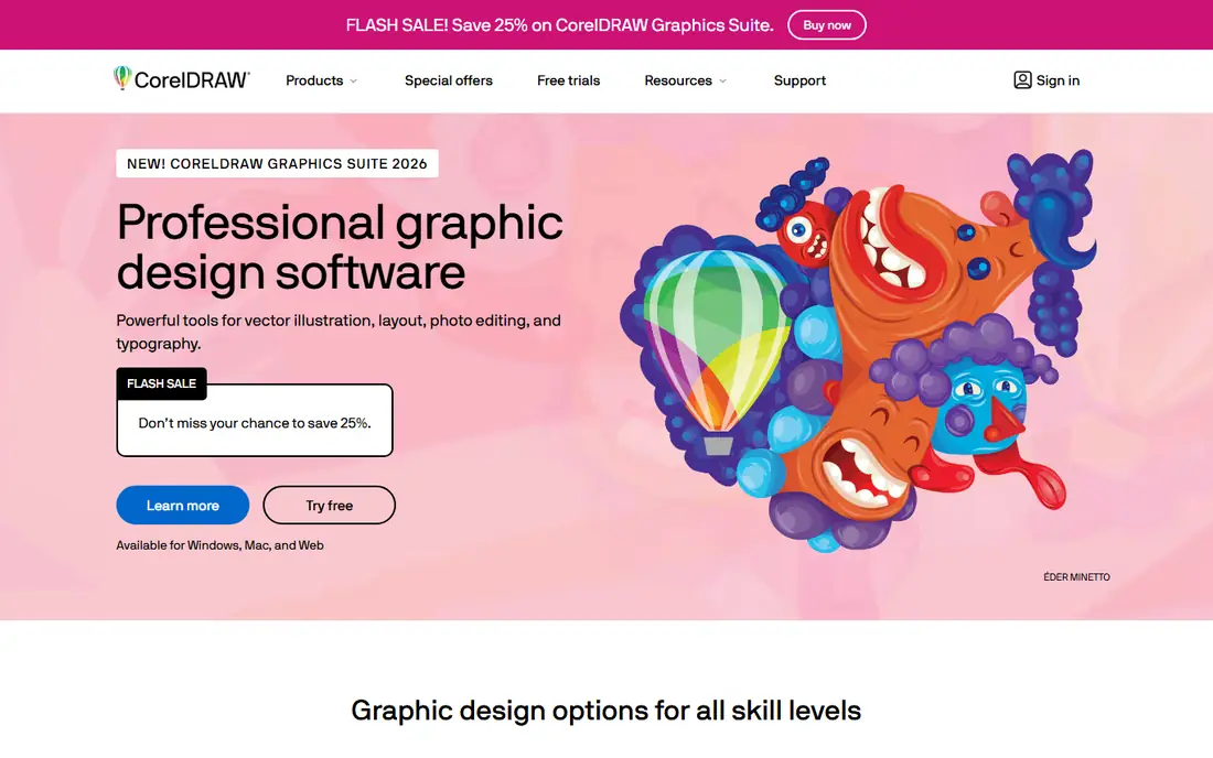 CorelDRAW website