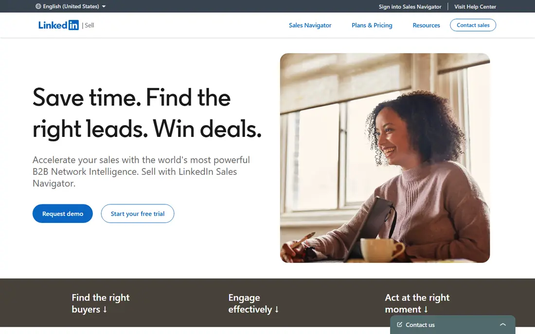 LinkedIn Sales Navigator website