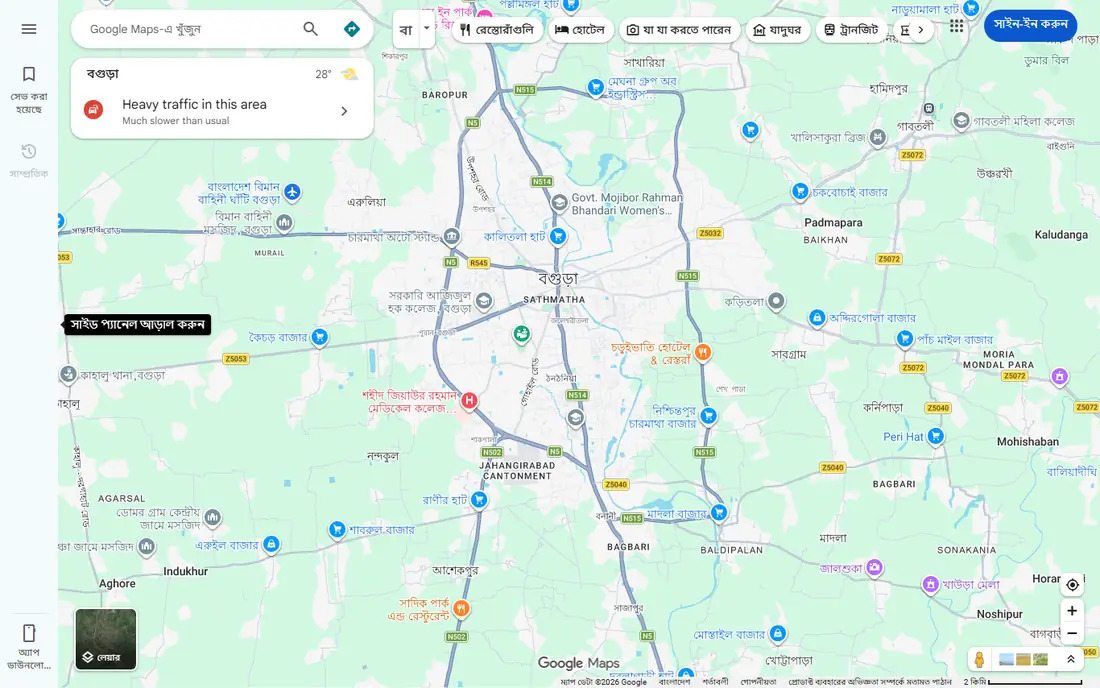 Google Maps website