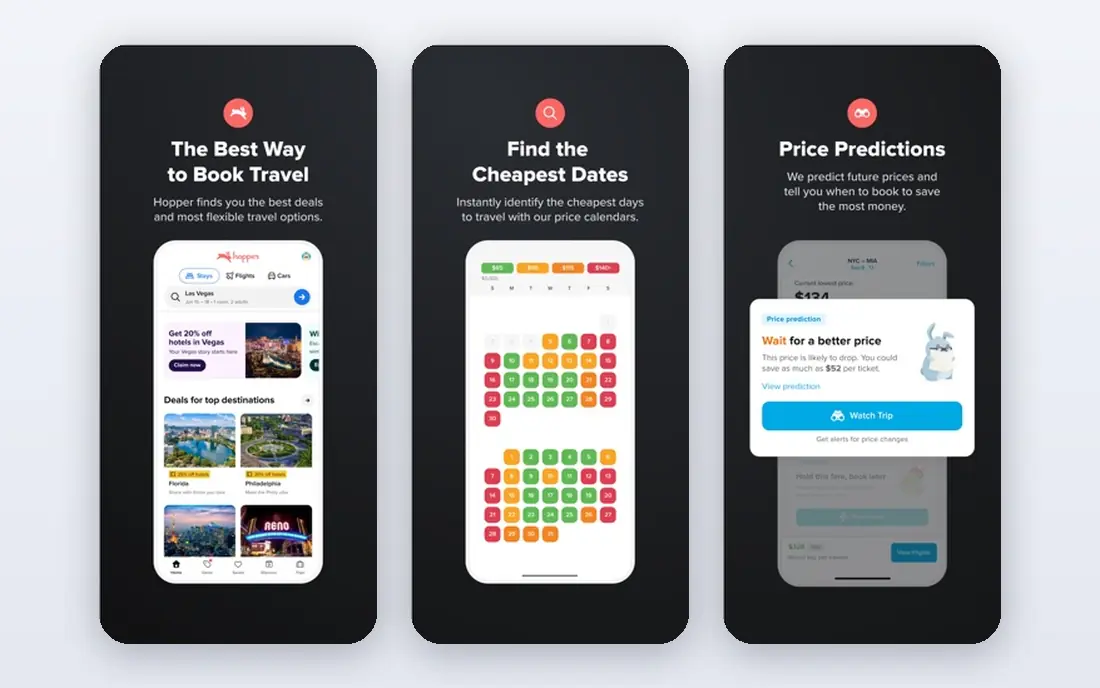 Hopper app screenshots